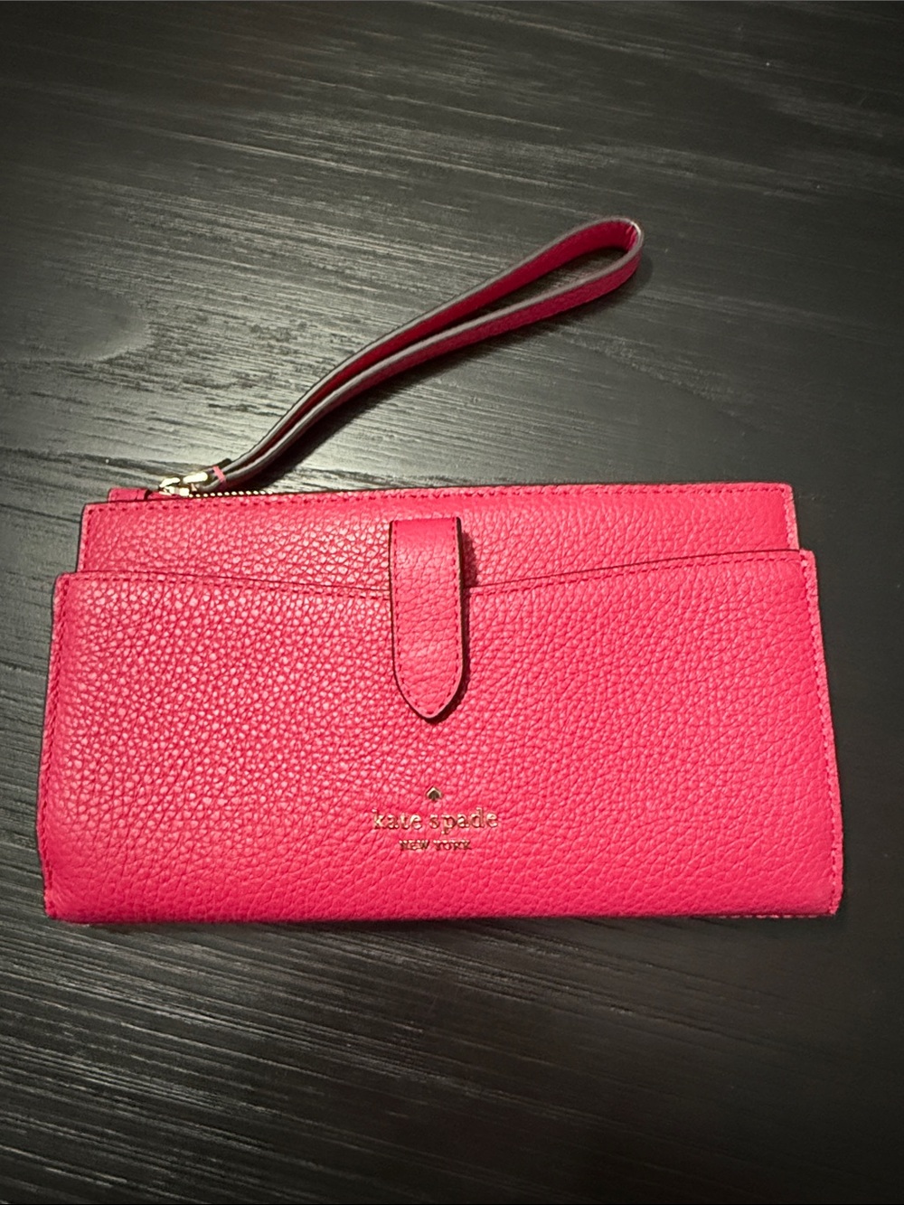 kate spade Hot Pink Pebbled Leather Wristlet, bought a few years ago, never used